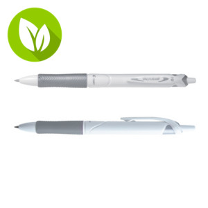Pilot Begreen Acroball PureWhite Bolígrafo retráctil de punta de bola, punta mediana, plástico reciclado, cuerpo blanco con grip, tinta negra Pilot Begreen Acroball PureWhite Bolígrafo retráctil de punta de bola, punta mediana, plástico reciclado, cuerpo blanco con grip, tinta negra