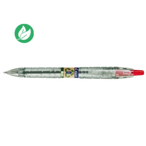 Pilot Begreen B2P Ecoball - Stylo bille rétractable pointe moyenne 1 mm - Rouge