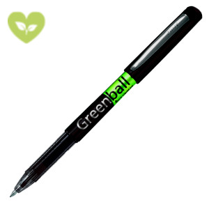 Pilot Begreen Begreen Greenball Penna a sfera Stick, Punta fine da 0,7 mm, Fusto nero, Inchiostro nero (confezione 10 pezzi)