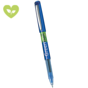 Pilot Begreen Greenball Begreen Roller Stick, Punta fine, Fusto blu, Inchiostro blu (confezione 10 pezzi)