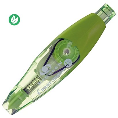 Pilot Begreen Roller de correction rechargeable Begreen White Line RT 4,2mm x 6m Vert translucide - 1