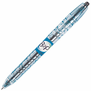 Pilot Begreen Stylo à encre gel rétractable, Begreen B2P, pointe moyenne, avec zone de préhension, corps en plastique bleu, encre noire Pilot Begreen Stylo à encre gel rétractable, Begreen B2P, pointe moyenne, avec zone de préhension, corps en plastique bleu, encre noire
