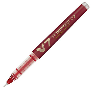 Pilot Begreen Stylo roller, Hi-Tecpoint V7 Begreen, pointe fine (0,7 mm), corps rouge, encre rouge Pilot Begreen Stylo roller, Hi-Tecpoint V7 Begreen, pointe fine (0,7 mm), corps rouge, encre rouge