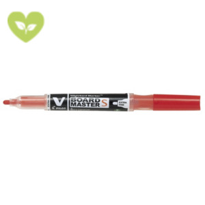 Pilot BEGREEN V-Board Master S Marcatore per lavagna, Punta tonda extra fine da 1,3 mm, Rosso Pilot BEGREEN V-Board Master S Marcatore per lavagna, Punta tonda extra fine da 1,3 mm, Rosso