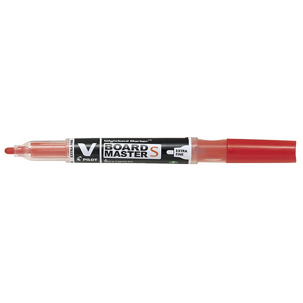 Pilot BEGREEN V-Board Master S Rotulador de pizarra blanca, punta redonda extrafina de 1,3 mm, rojo - 1