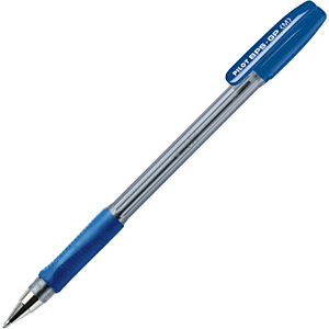 Pilot BPS-GP Penna a sfera Stick, Punta media da 1 mm, Fusto traslucido con grip, Inchiostro blu Pilot BPS-GP Penna a sfera Stick, Punta media da 1 mm, Fusto traslucido con grip, Inchiostro blu