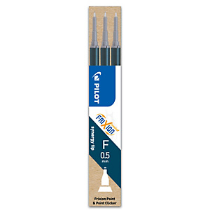 PILOT Etui de 3 recharges FriXion Point : pointe fine de précision. Pointe : 0,5 mm. Coloris Bleu nuit PILOT Etui de 3 recharges FriXion Point : pointe fine de précision. Pointe : 0,5 mm. Coloris Bleu nuit