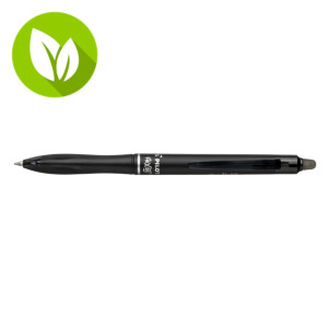 Pilot FriXion Ball+ Bolígrafo retráctil de tinta líquida, tinta termosensible borrable, punta mediana de 0,7 mm, cuerpo negro reciclado con grip, tinta negra Pilot FriXion Ball+ Bolígrafo retráctil de tinta líquida, tinta termosensible borrable, punta mediana de 0,7 mm, cuerpo negro reciclado con grip, tinta negra