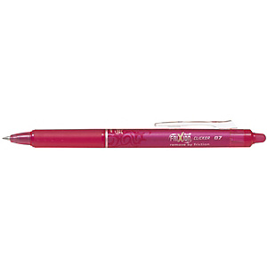 Pilot FriXion Ball Clicker Bolígrafo retráctil de tinta líquida, punta mediana de 0,7 mm, cuerpo rosa con grip, tinta rosa Pilot FriXion Ball Clicker Bolígrafo retráctil de tinta líquida, punta mediana de 0,7 mm, cuerpo rosa con grip, tinta rosa