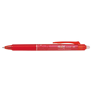 Pilot FriXion Clicker Stylo roller rétractable encre gel effaçable pointe fine 0,5 mm rouge