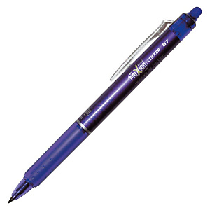 Pilot FriXion Clicker Stylo roller rétractable encre gel effaçable pointe moyenne 0,7 mm violet