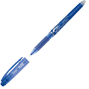 Pilot FriXion Point Bolígrafo de tinta líquida, tinta termosensible borrable, punta extrafina de 0,5 mm, cuerpo azul con grip, tinta azul