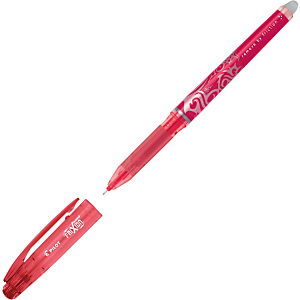 Pilot FriXion Point Bolígrafo de tinta líquida, tinta termosensible borrable, punta extrafina de 0,5 mm, cuerpo rojo con grip, tinta roja