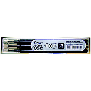 Pilot FriXion Recambio para bolígrafo de tinta líquida, tinta termosensible borrable, punta fina de 0,5 mm, tinta negra Pilot FriXion Recambio para bolígrafo de tinta líquida, tinta termosensible borrable, punta fina de 0,5 mm, tinta negra