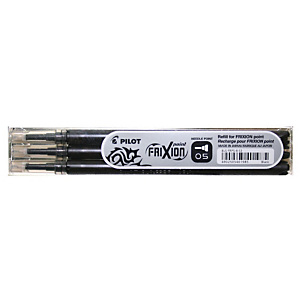 Pilot FriXion Recambio para bolígrafo de tinta líquida, punta fina de 0,5 mm, tinta negra Pilot FriXion Recambio para bolígrafo de tinta líquida, punta fina de 0,5 mm, tinta negra