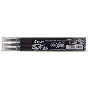 Pilot FriXion Recambio para bolígrafo de tinta líquida, punta mediana de 0,7 mm, tinta negra Pilot FriXion Recambio para bolígrafo de tinta líquida, punta mediana de 0,7 mm, tinta negra