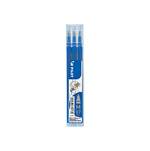 Pilot FriXion Recambio para bolígrafo de tinta líquida, tinta termosensible borrable, punta mediana de 0,7 mm, tinta azul Pilot FriXion Recambio para bolígrafo de tinta líquida, tinta termosensible borrable, punta mediana de 0,7 mm, tinta azul