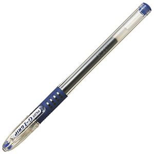 Pilot G-1 Grip Penna gel Stick, Punta fine, Fusto traslucido con grip, Inchiostro blu