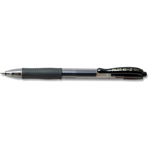 Pilot G-2 Penna gel a scatto, Punta fine da 0,7 mm, Fusto nero con grip, Inchiostro nero (confezione 12 pezzi) Pilot G-2 Penna gel a scatto, Punta fine da 0,7 mm, Fusto nero con grip, Inchiostro nero (confezione 12 pezzi)