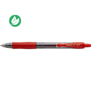 Pilot G2+ Stylo roller encre gel rétractable pointe moyenne 0,7 mm rouge Pilot G2+ Stylo roller encre gel rétractable pointe moyenne 0,7 mm rouge
