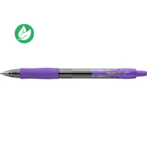 Pilot G2+ Stylo roller encre gel rétractable pointe moyenne 0,7 mm violet Pilot G2+ Stylo roller encre gel rétractable pointe moyenne 0,7 mm violet