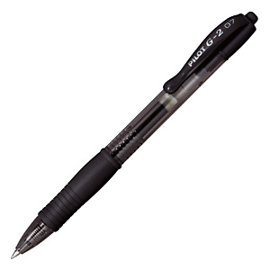 Pilot G2 Stylo roller encre gel rétractable pointe moyenne 0,7 mm noir Pilot G2 Stylo roller encre gel rétractable pointe moyenne 0,7 mm noir