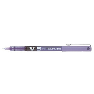 Pilot Hi-Tecpoint V5 Bolígrafo de punta de bola, punta extrafina, cuerpo violeta, tinta violeta