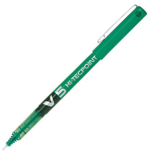 Pilot Hi-Tecpoint V5 Bolígrafo de punta de bola, punta extrafina, cuerpo verde, tinta verde Pilot Hi-Tecpoint V5 Bolígrafo de punta de bola, punta extrafina, cuerpo verde, tinta verde