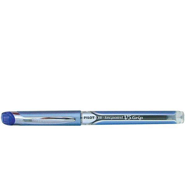 Pilot Hi-Tecpoint V5 Grip Bolígrafo de punta de bola, punta extrafina, cuerpo azul con grip, tinta azul - 2