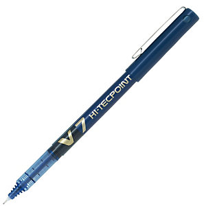 Pilot Hi-Tecpoint V7 Bolígrafo de punta de aguja, punta fina, cuerpo azul, tinta azul