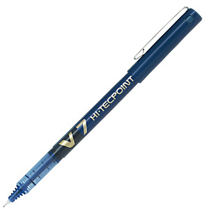 Pilot Hi-Tecpoint V7 Bolígrafo de punta de bola, punta fina, cuerpo azul, tinta azul Pilot Hi-Tecpoint V7 Bolígrafo de punta de bola, punta fina, cuerpo azul, tinta azul