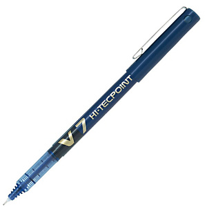 Pilot Hi-Tecpoint V7 Bolígrafo de punta de bola, punta fina, cuerpo azul, tinta azul Pilot Hi-Tecpoint V7 Bolígrafo de punta de bola, punta fina, cuerpo azul, tinta azul