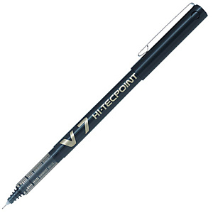 Pilot Hi-Tecpoint V7 Bolígrafo de punta de bola, punta fina, cuerpo negro, tinta negra Pilot Hi-Tecpoint V7 Bolígrafo de punta de bola, punta fina, cuerpo negro, tinta negra