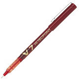 Pilot Hi-Tecpoint V7 Bolígrafo de punta de bola, punta fina, cuerpo rojo, tinta roja Pilot Hi-Tecpoint V7 Bolígrafo de punta de bola, punta fina, cuerpo rojo, tinta roja