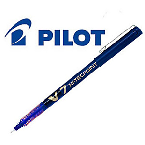 Pilot Hi-Tecpoint V7 Roller Stick, Punta fine, Fusto blu, Inchiostro blu Pilot Hi-Tecpoint V7 Roller Stick, Punta fine, Fusto blu, Inchiostro blu