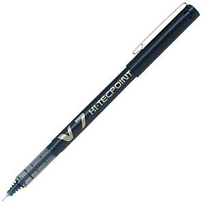 Pilot Hi-Tecpoint V7 Roller Stick, Punta fine, Fusto nero, Inchiostro nero Pilot Hi-Tecpoint V7 Roller Stick, Punta fine, Fusto nero, Inchiostro nero