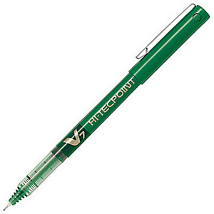 Pilot Hi-Tecpoint V7 Stylo roller encre liquide à capuchon pointe moyenne 0,7 mm vert Pilot Hi-Tecpoint V7 Stylo roller encre liquide à capuchon pointe moyenne 0,7 mm vert