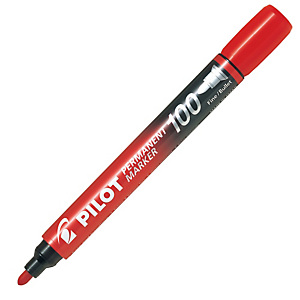 PILOT Marcatore Permanente Markers 100 - punta tonda 4,50mm - rosso - Pilot PILOT Marcatore Permanente Markers 100 - punta tonda 4,50mm - rosso - Pilot