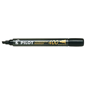 Pilot Marcatore permanente multisuperficie 400, Punta a scalpello 4 mm, Nero (confezione 12 pezzi)