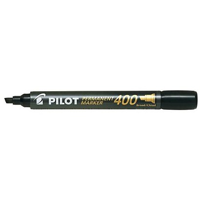 Pilot Marcatore permanente multisuperficie 400, Punta a scalpello 4 mm, Nero (confezione 12 pezzi)