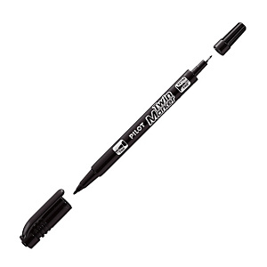 Pilot Marqueur permanent Begreen, Double pointes 0,3 mm - 0,5 mm, Noir Pilot Marqueur permanent Begreen, Double pointes 0,3 mm - 0,5 mm, Noir