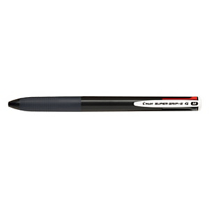 PILOT Penna a sfera Super Grip G 4, Punta 1 mm, Fusto Nero, Inchiostro 4 colori: Nero, Blu, Rosso, Verde PILOT Penna a sfera Super Grip G 4, Punta 1 mm, Fusto Nero, Inchiostro 4 colori: Nero, Blu, Rosso, Verde