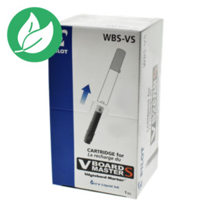 Pilot Recharge d'encre marqueurs noirs V-Board Master S pour tableau blanc - Lot de 2 Pilot Recharge d'encre marqueurs noirs V-Board Master S pour tableau blanc - Lot de 2
