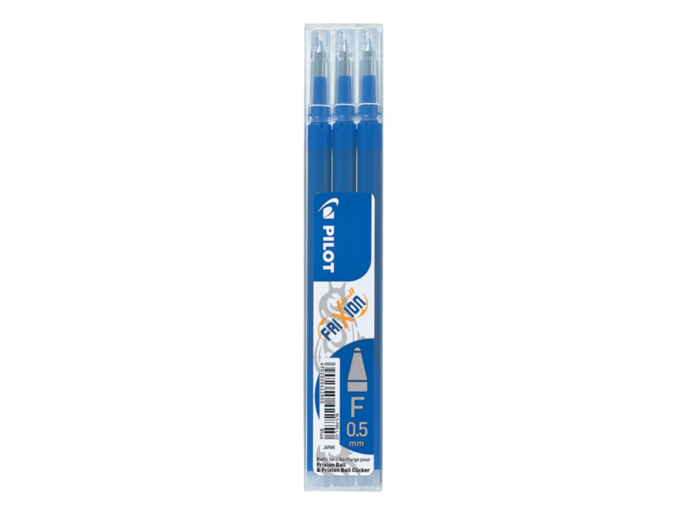 Pilot Recharge pour stylo roller encre gel effaçable FriXion Clicker pointe fine 0,5 mm bleu - Poche