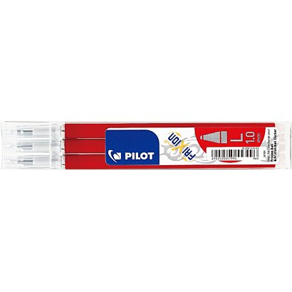 PILOT Refill gel per penna FriXion, Punta 1 mm, Inchiostro rosso (confezione 3 pezzi)