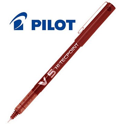 PILOT Roller ad inchiostro liquido Hi-Tecpoint V5, Punta fine 0,5 mm, Rosso - 1