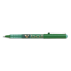 PILOT Roller à encre liquide V Ball 10 avec pointe métal de 1,0 mm. Coloris Vert