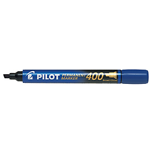 Pilot SCA-400 Marcador permanente multisuperficies, punta biselada de fibra de 4,0 mm, azul