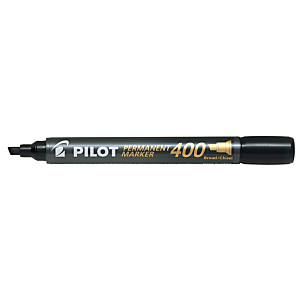 Pilot SCA-400 Marcador permanente multisuperficies, punta biselada de fibra de 4,0 mm, negro