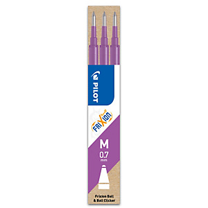 PILOT Set de 3 recharges pour roller FriXion Ball 07. Pointe moyenne 0,7 mm. Encre Mauve PILOT Set de 3 recharges pour roller FriXion Ball 07. Pointe moyenne 0,7 mm. Encre Mauve